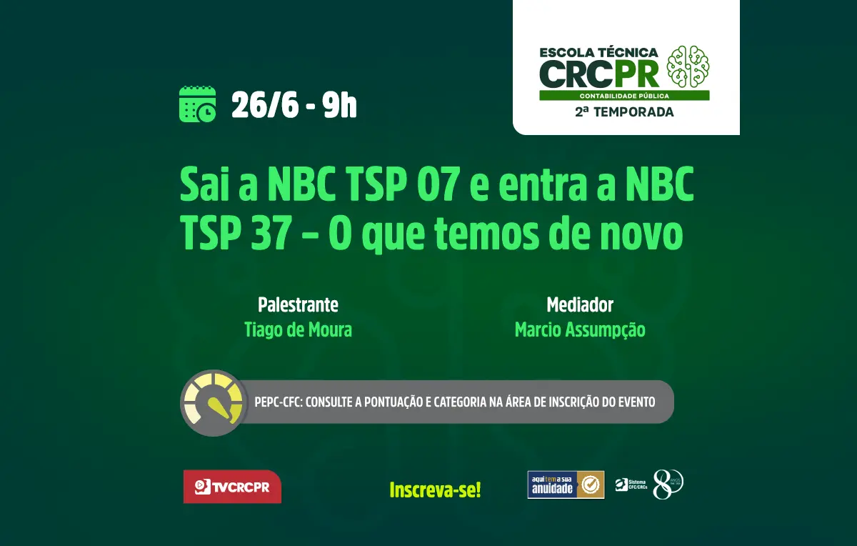 Em junho, segunda temporada da Escola Técnica CRCPR Contabilidade Pública iniciará com foco nas novas normas nacionais