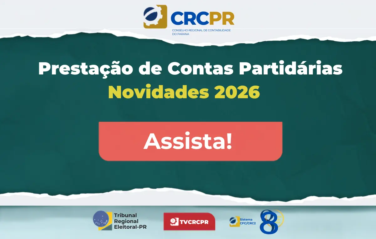 Prestação de contas partidárias, com atualizações de 2026, foi tema de capacitação disponível na TV CRCPR