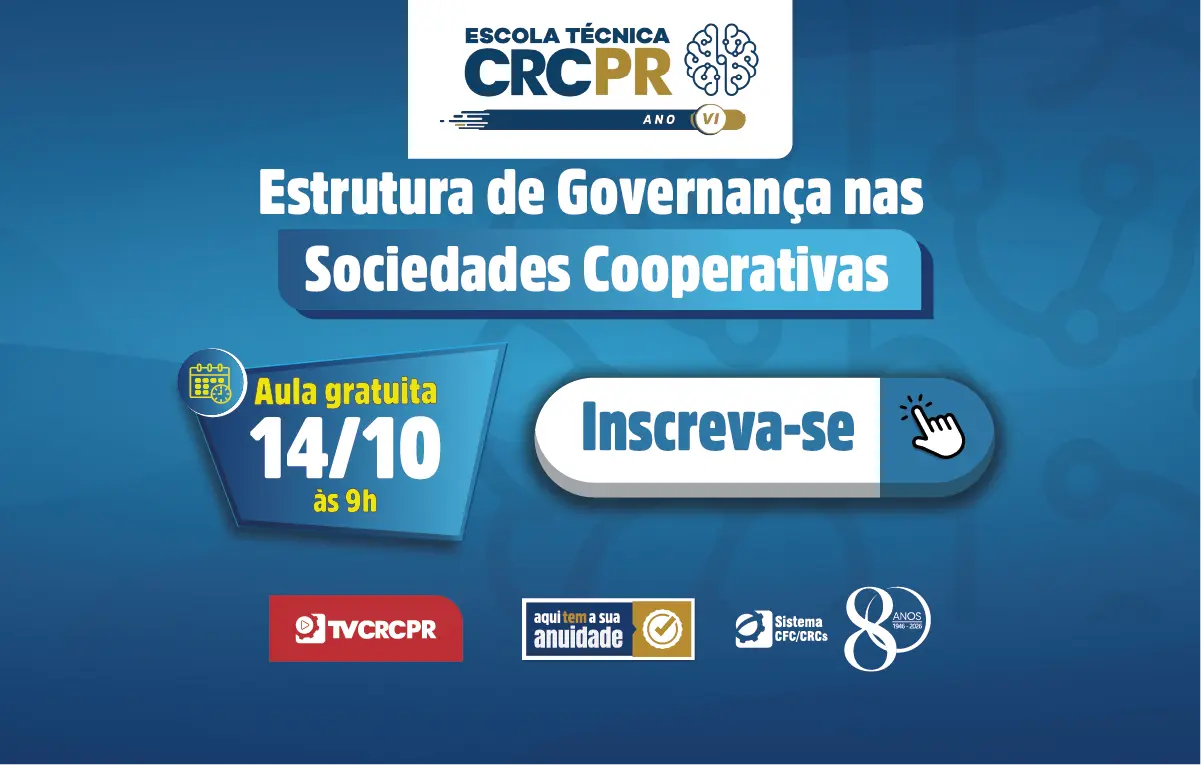 Sociedades cooperativas e seus aspectos serão apresentados na próxima aula da Escola Técnica CRCPR, em 14/10