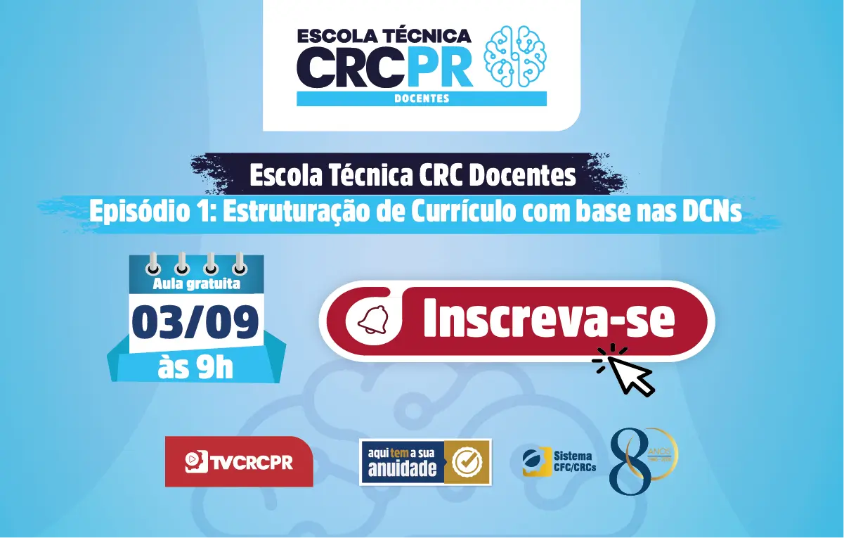 Na próxima quinta-feira, Escola Técnica CRCPR Docentes estreia na TV CRCPR