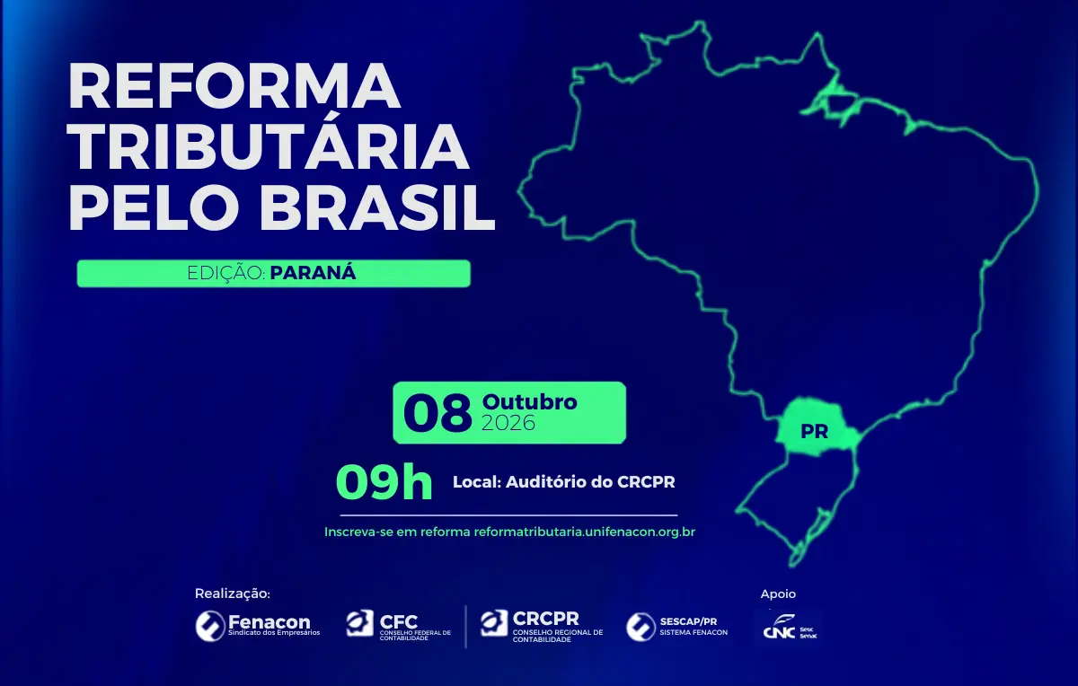 Em 8/10, CRCPR sedia evento "Reforma Tributária pelo Brasil - Edição Curitiba"