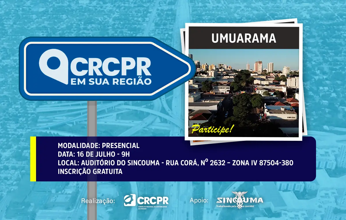 Palestrantes de destaque compõem a programação do CRCPR em Sua Região, em Umuarama