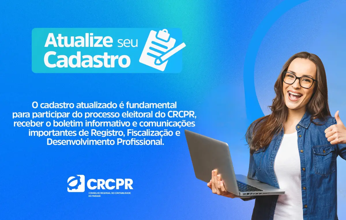 Mudou de casa, emprego, telefone ou e-mail? Atualize o seu cadastro do CRCPR!