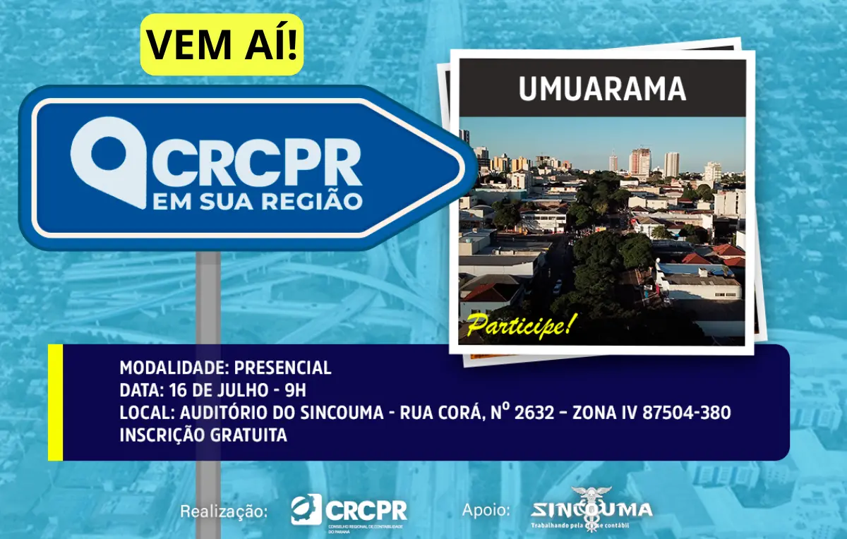 Vem aí: Umuarama será palco de nova edição 2026 do CRCPR em Sua Região