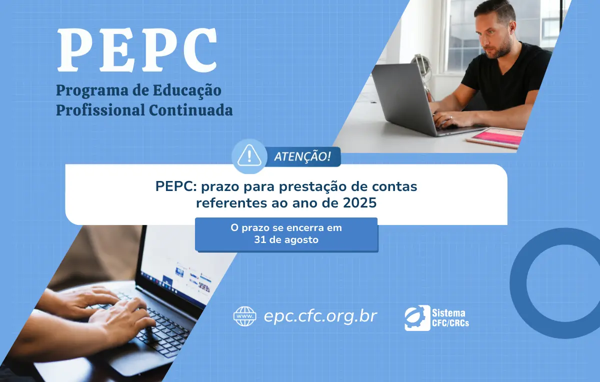 Profissionais têm até 31 de agosto para apresentar justificativa pelo não cumprimento do PEPC-CFC