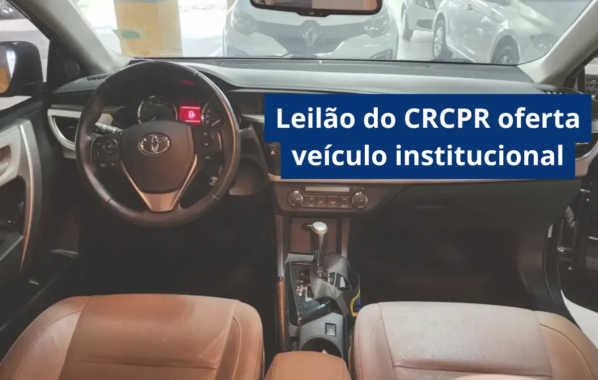 Leilão do CRCPR oferta veículo institucional 