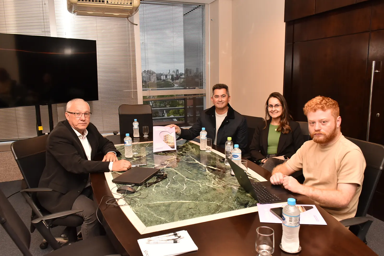 Da esq. p/ a dir.: Francisco Savi; Edimir Maciel; Guilherme Marcondes Carneiro; e Ianka Antunes de Oliveira