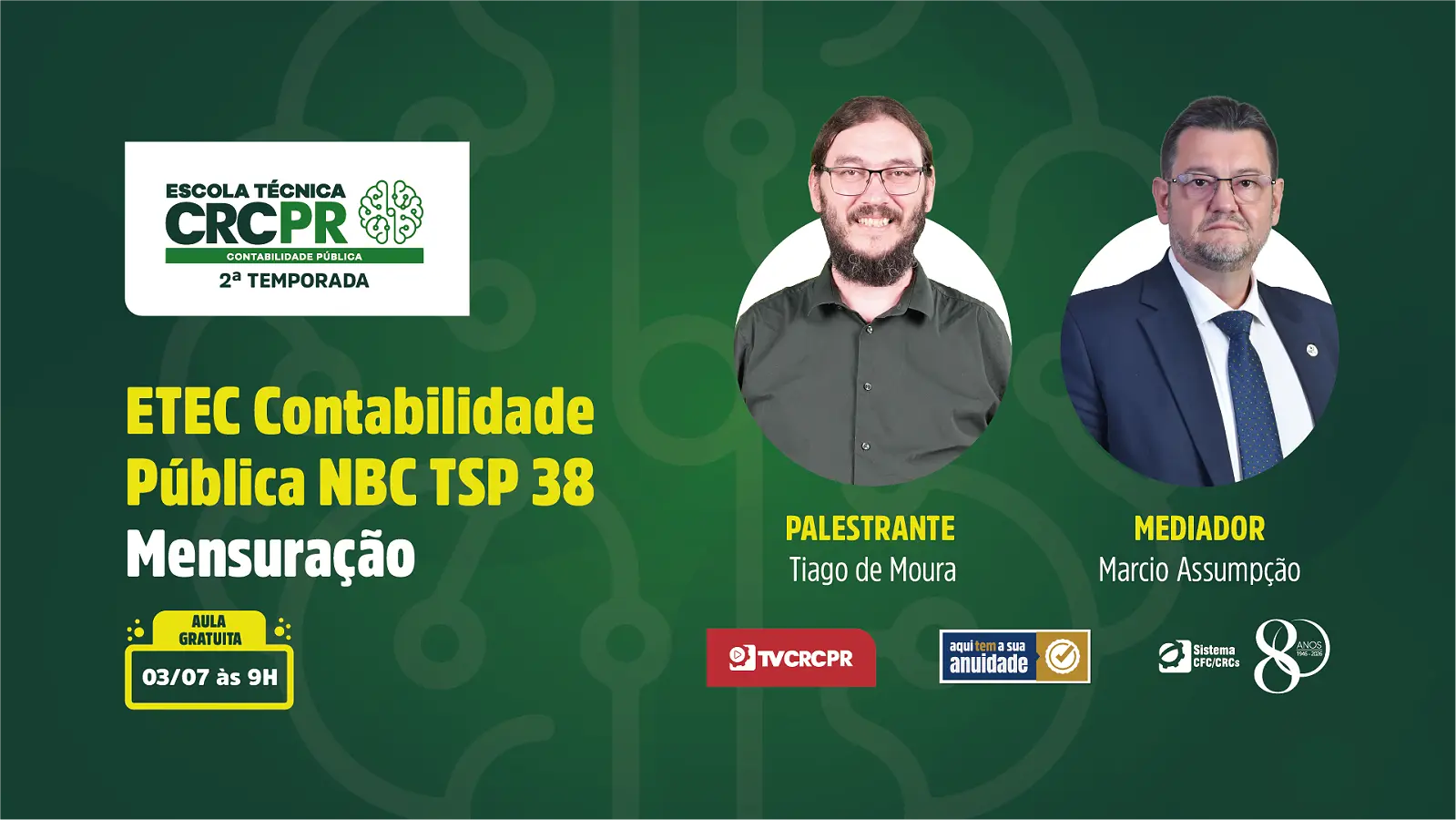 Inscreva-se aqui para a aula "NBC TSP 38 - Mensuração", em 3/7