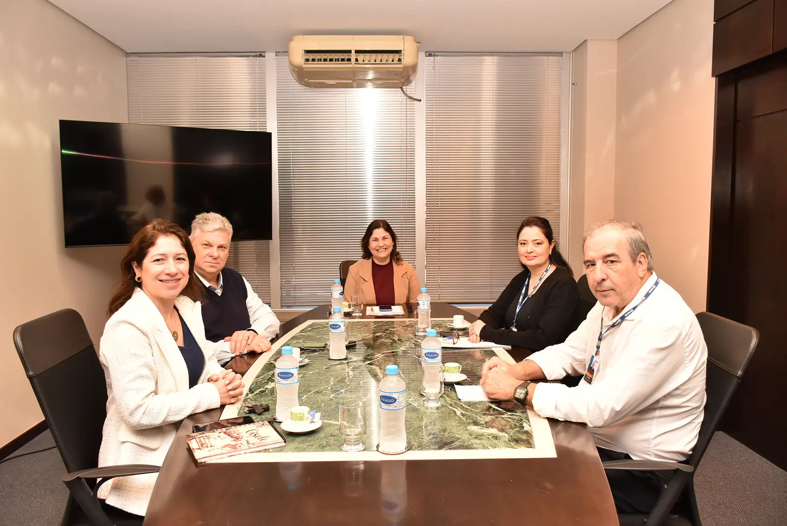 Da esq.p/dir: Gisele Machioski, William Fischer, Ariane Yumi, Sara Martins, Dirceu Zonatto.