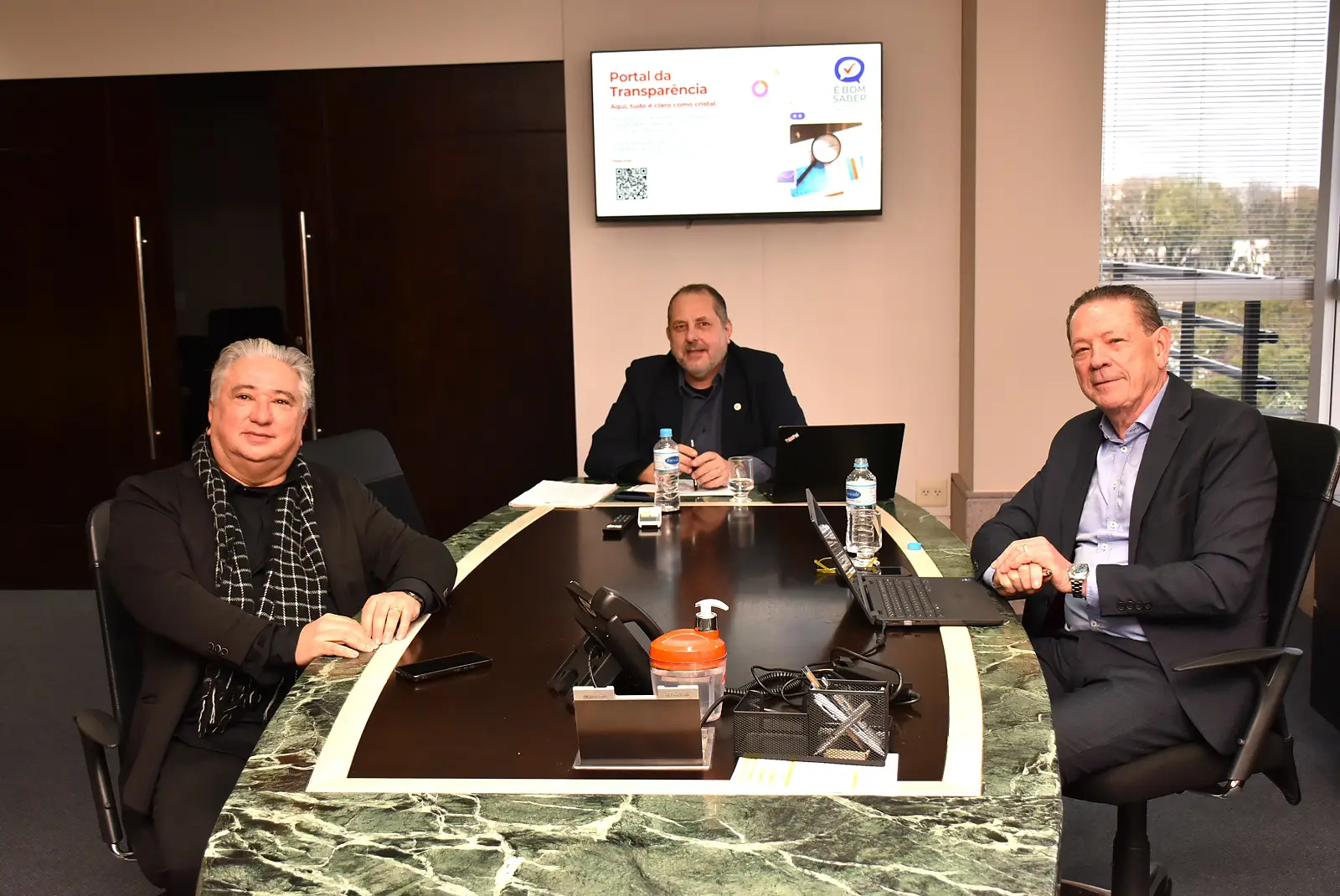 da esq. p/dir: Dirceu Vaz, Gerson Borges de Macedo e Everson Breda Carlin.